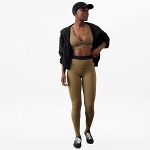 Athleta Elation Ultra High Rise Double Up Legging, Clay Brown with Black Trim